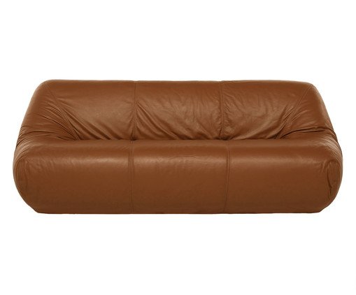 Sofa Lina Couro Caramelo Grande - image 0