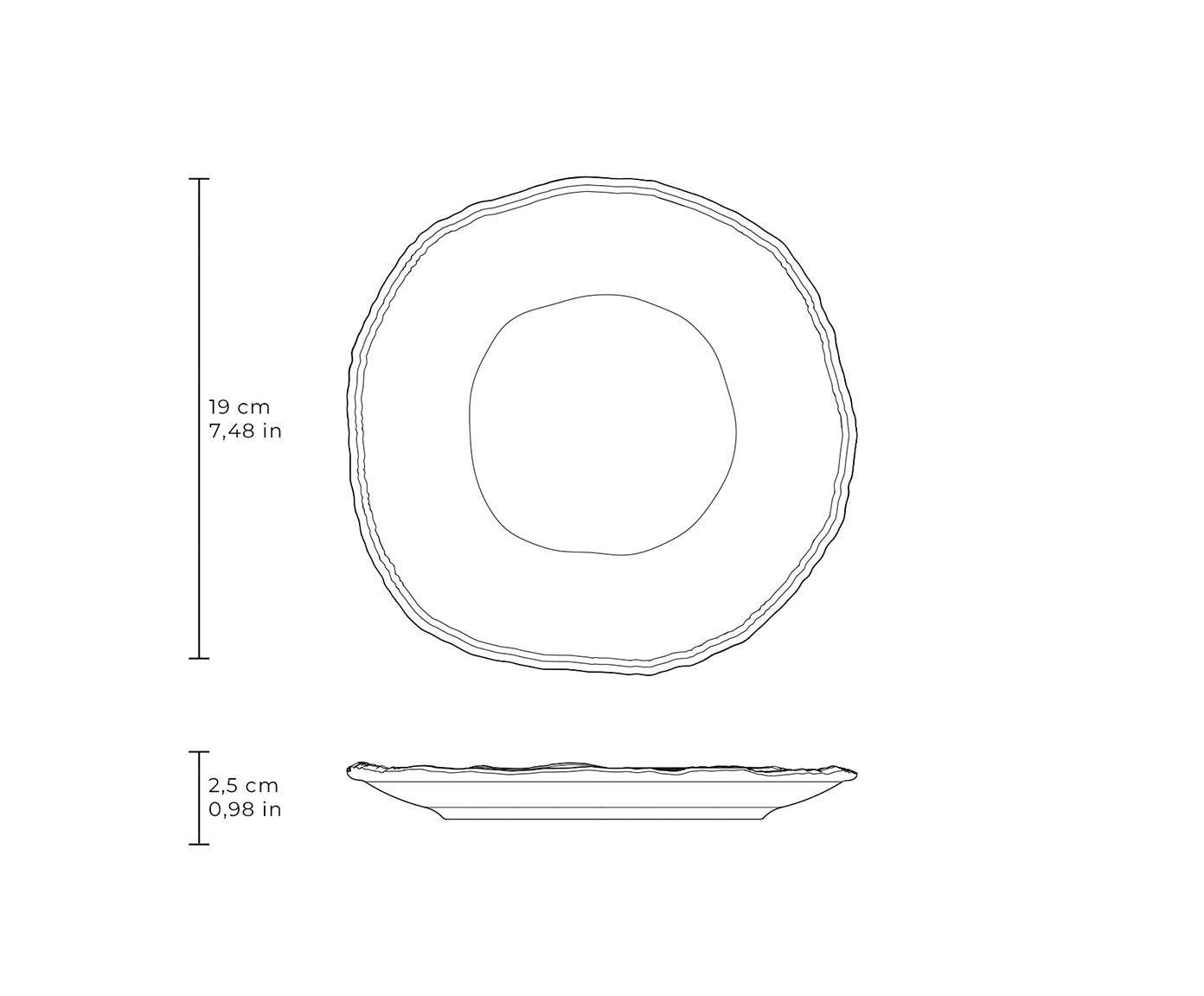 Jogo de Pratos para Sobremesa Org&acirc;nico Eco Stone Arenito Branco image number 4
