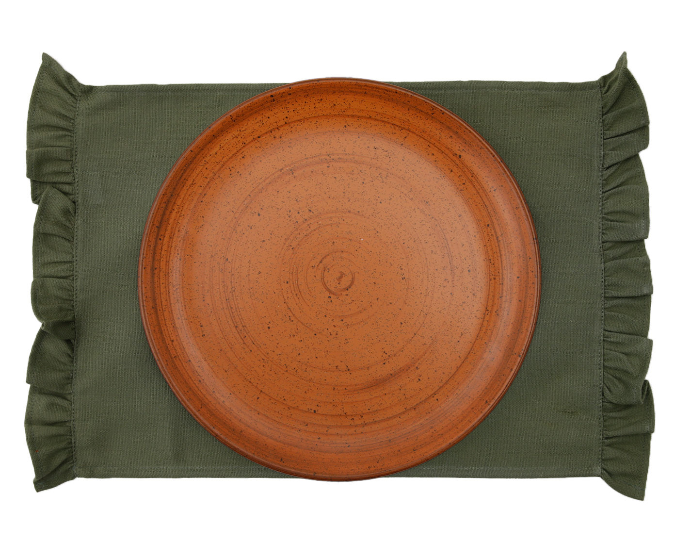 Jogo de Lugar Americano com Babados Yucra Verde image number 3