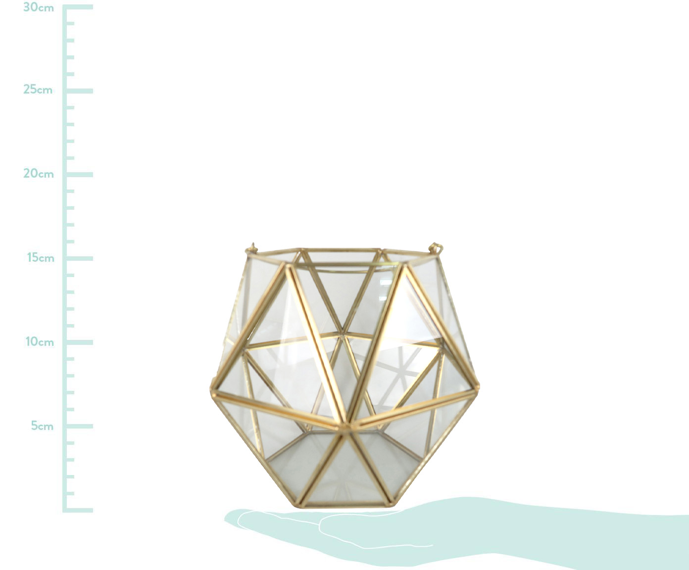 Vaso Pavuna - Transparente e Dourado image number 1