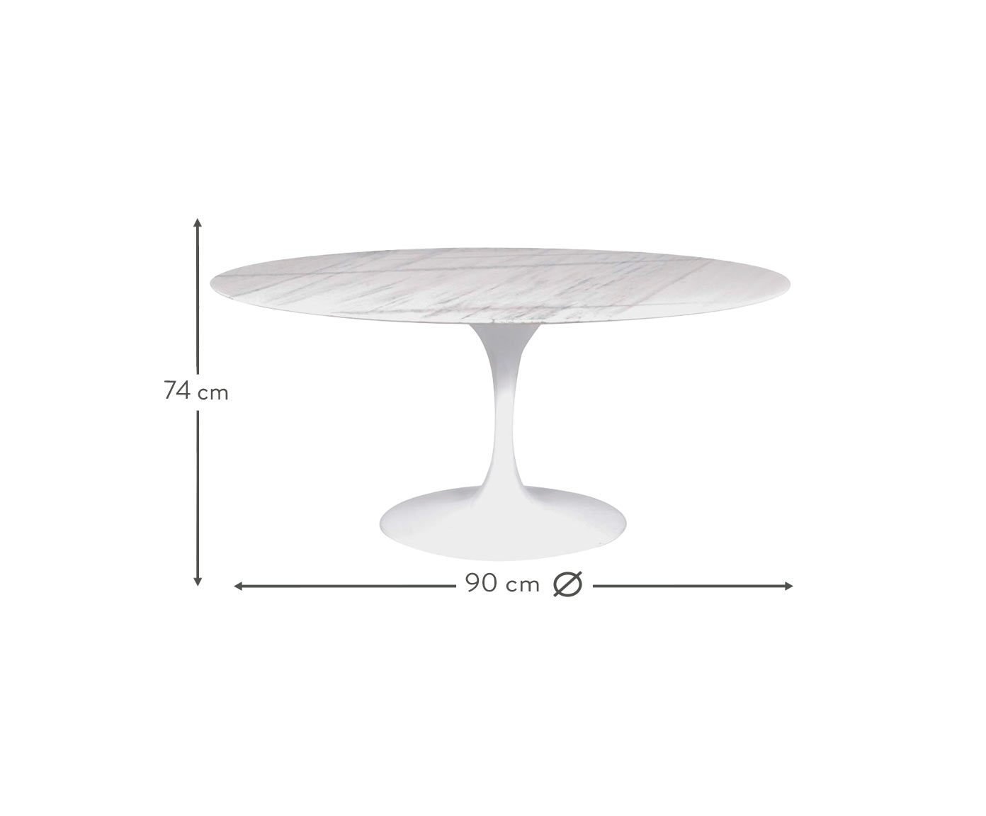 Mesa Saarinen Oval Espirito Santo Base Branca image number 4