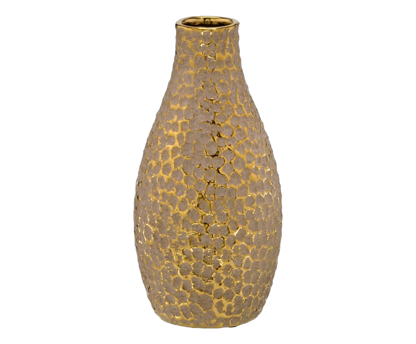 Vaso Decorativo Myraze Dourado e Marrom image number 0