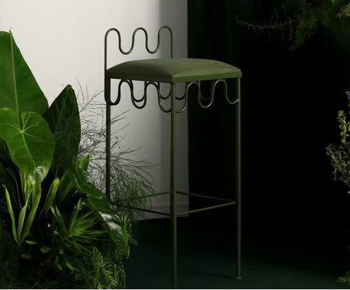 Banqueta Pop Indoor Ondas -  Verde Musgo image number 1