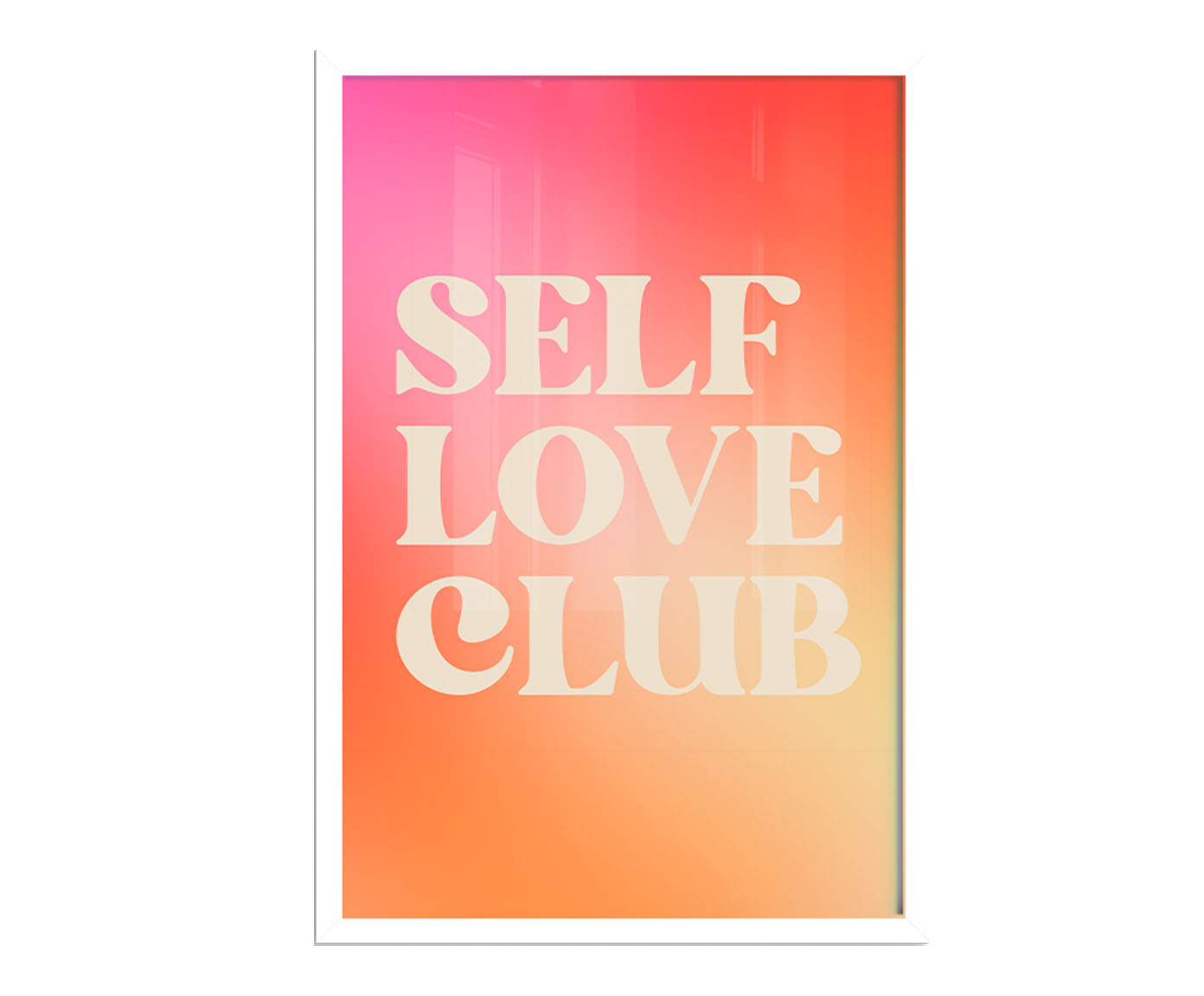 Quadro Self Love Club com Moldura Branca image number 0