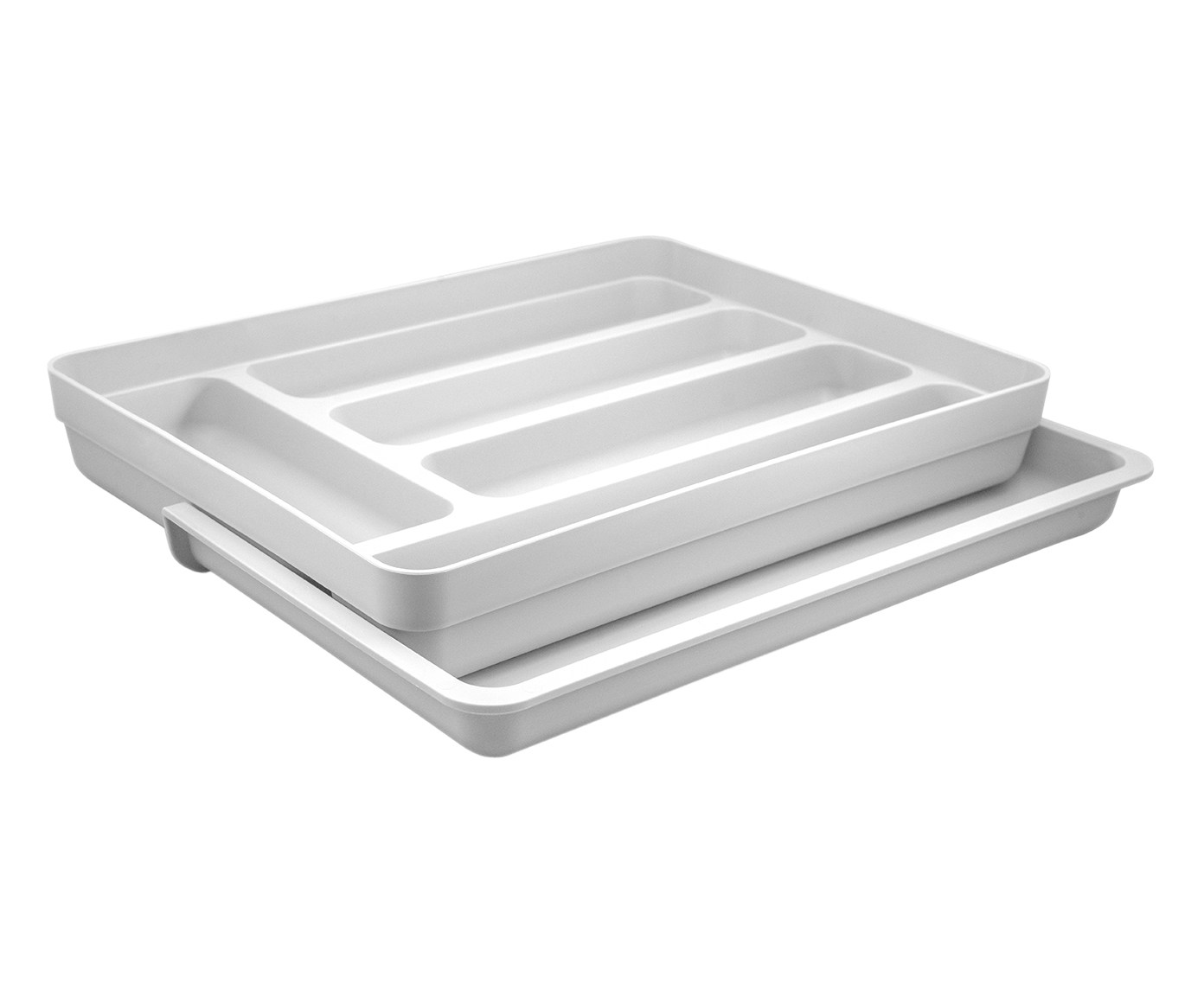 Organizador de Talheres com Extensor Logic Branco - 36X27,6cm - image 0