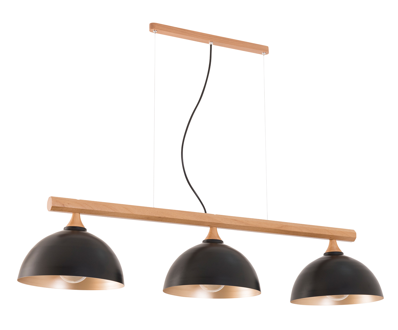 Lustre Trilho Viena Preto Bivolt image number 0