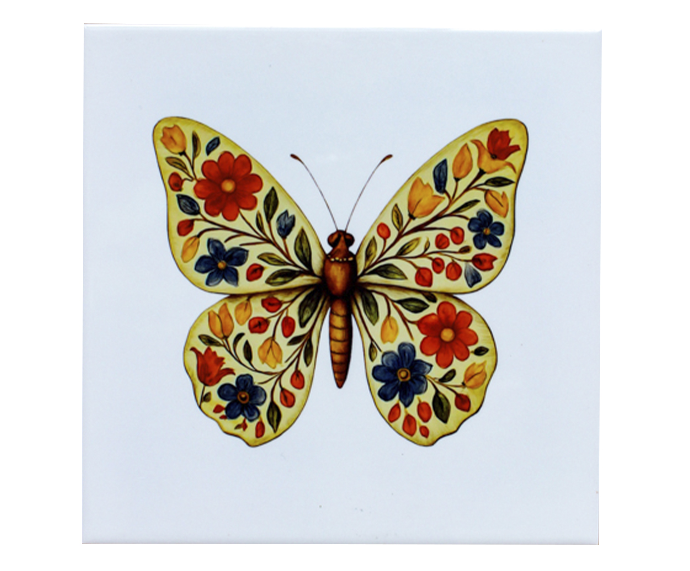 Azulejo Decorativo "Borboleta Florescer" image number 0