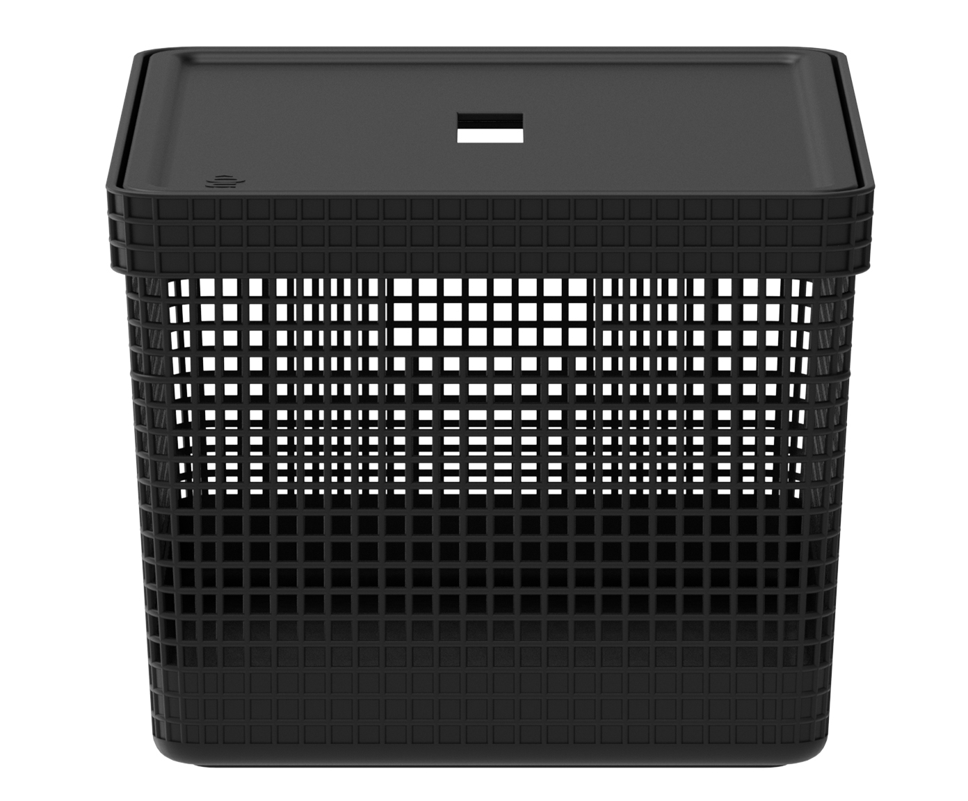 Cesto com Tampa Grid II Preto image number 2