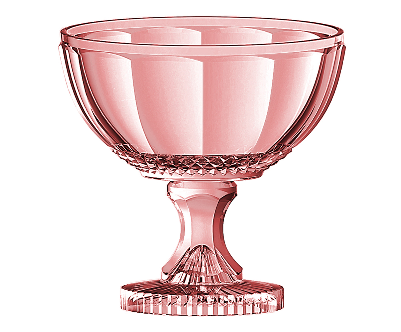 Centro de Mesa com P&eacute; em Cristal Ecol&oacute;gico Splendor Rosa - image 0