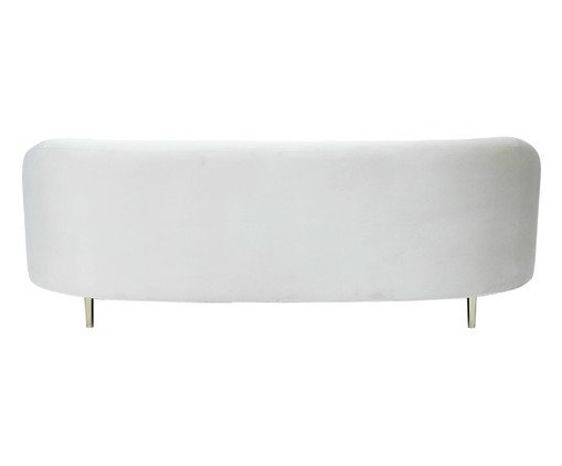 Sof&aacute; em Veludo Jayne com P&eacute;s Dourados - Off White image number 4