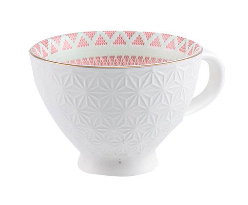 X&iacute;cara para Ch&aacute; em Porcelana Luck Rosa image number 2