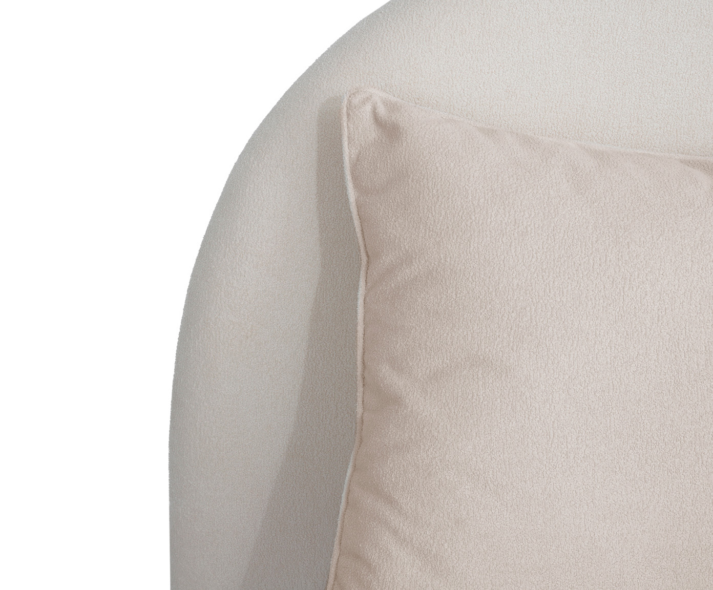 Cabeceira Com Almofad&atilde;o Pillow Em Boucle Hill OffWhite image number 6