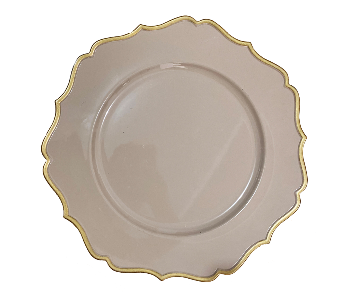 Sousplat Oits - Bege com - Dourado image number 0