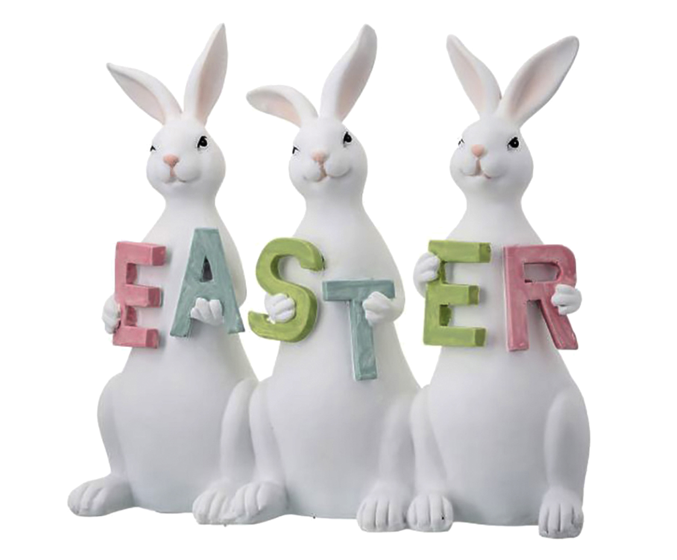 Pe&ccedil;a Decorativa Easter em Resina Branco image number 0