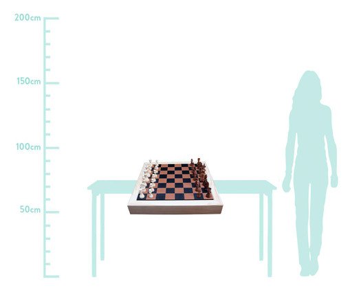 Jogo de Xadrez de Madeira Recouro - Caramelo image number 1