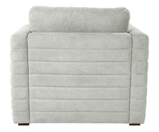 Poltrona com Puff Gom em Boucle aveludado image number 4