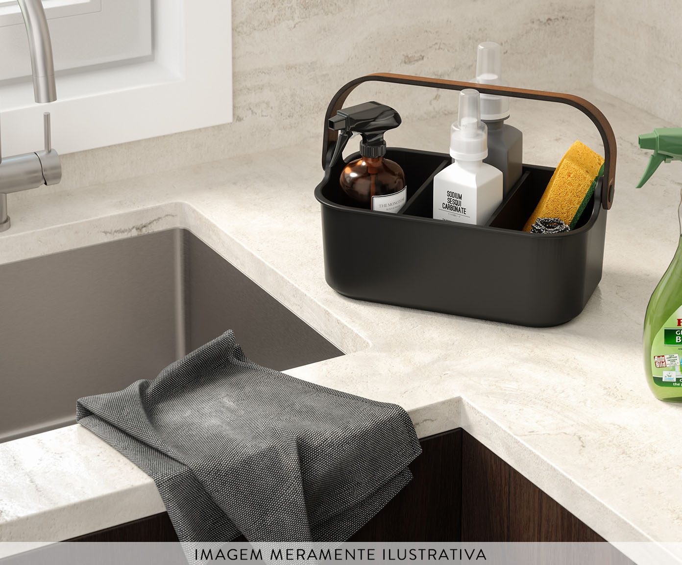 Cesto Organizador Bellwood Bin Preto image number 7
