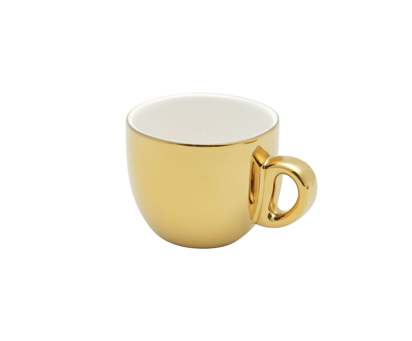 Jogo de X&iacute;caras para Caf&eacute;em Porcelana com Suporte Versa Dourado image number 5