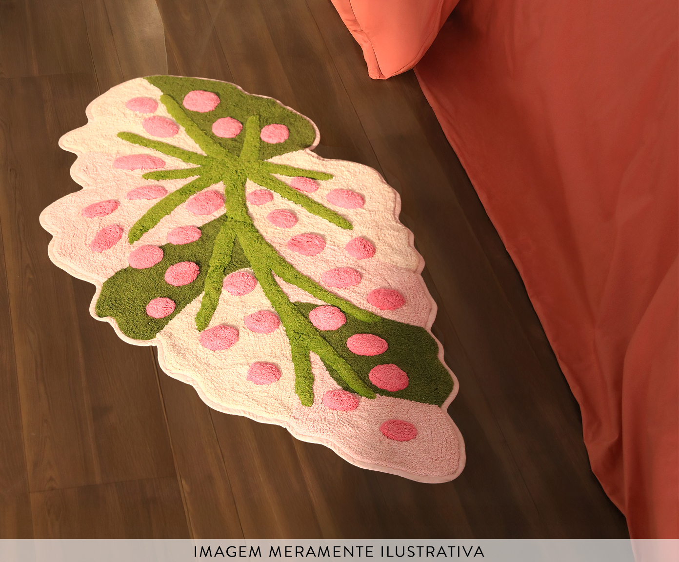 Tapete de Banheiro Begonia Colorido image number 2
