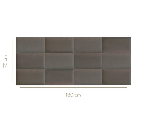 Cabeceira Modular em Veludo Duni Rectangle - Grafite image number 1