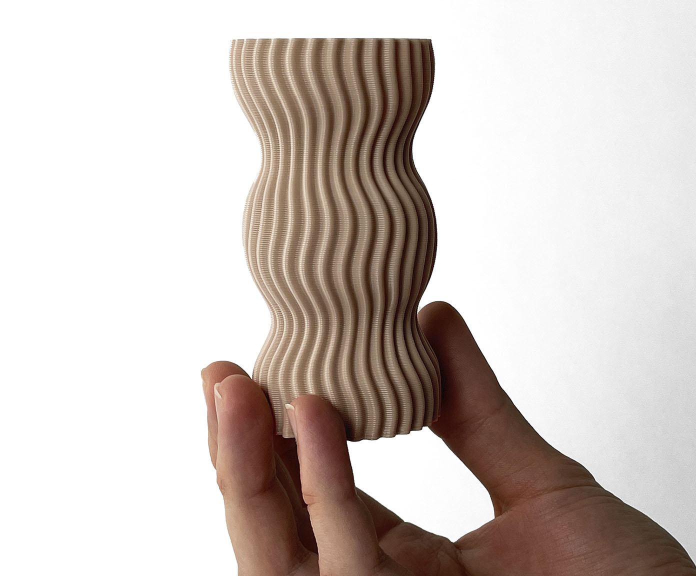 Mini Vaso Onda 3 Areia image number 3