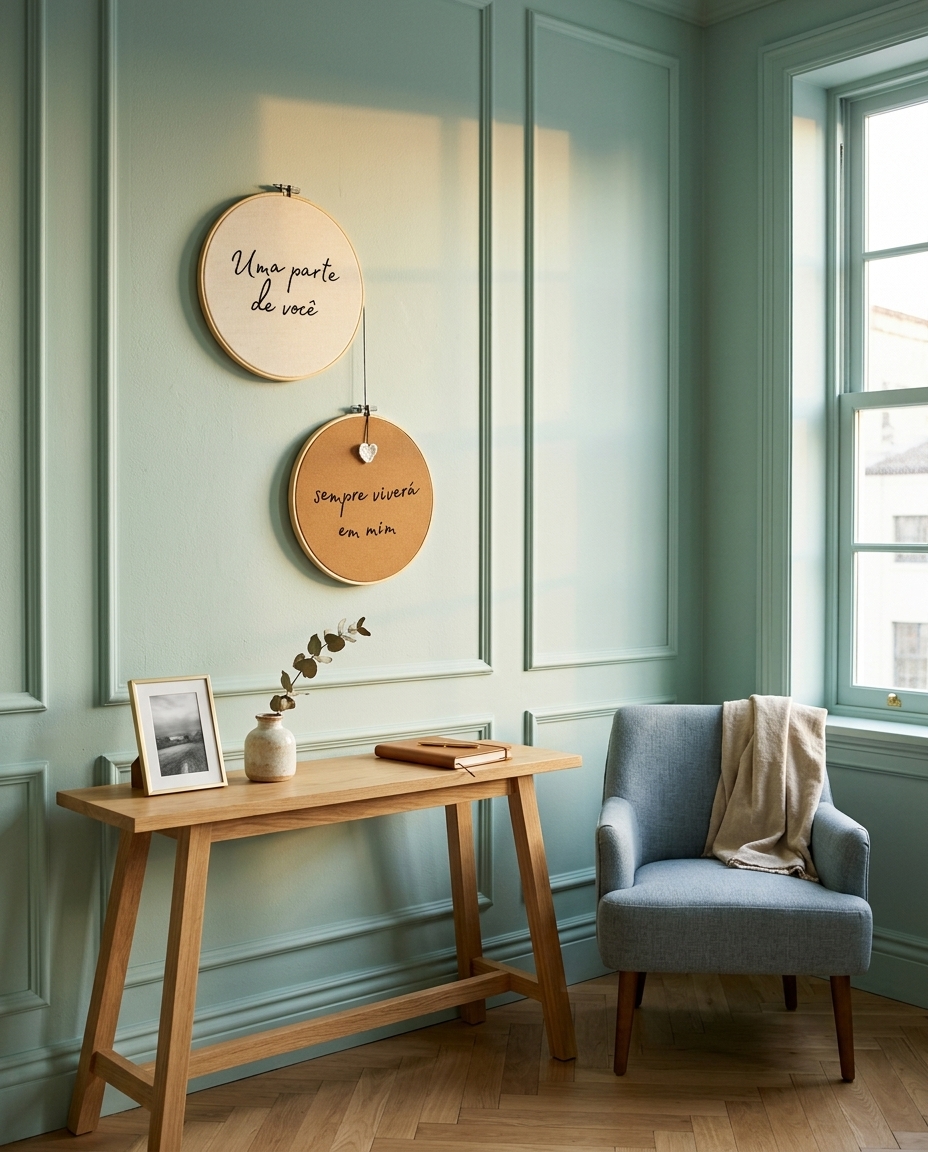 Conjunto de Bordado Decorativo "Voc&ecirc; Viver&aacute; em Mim" - image 1