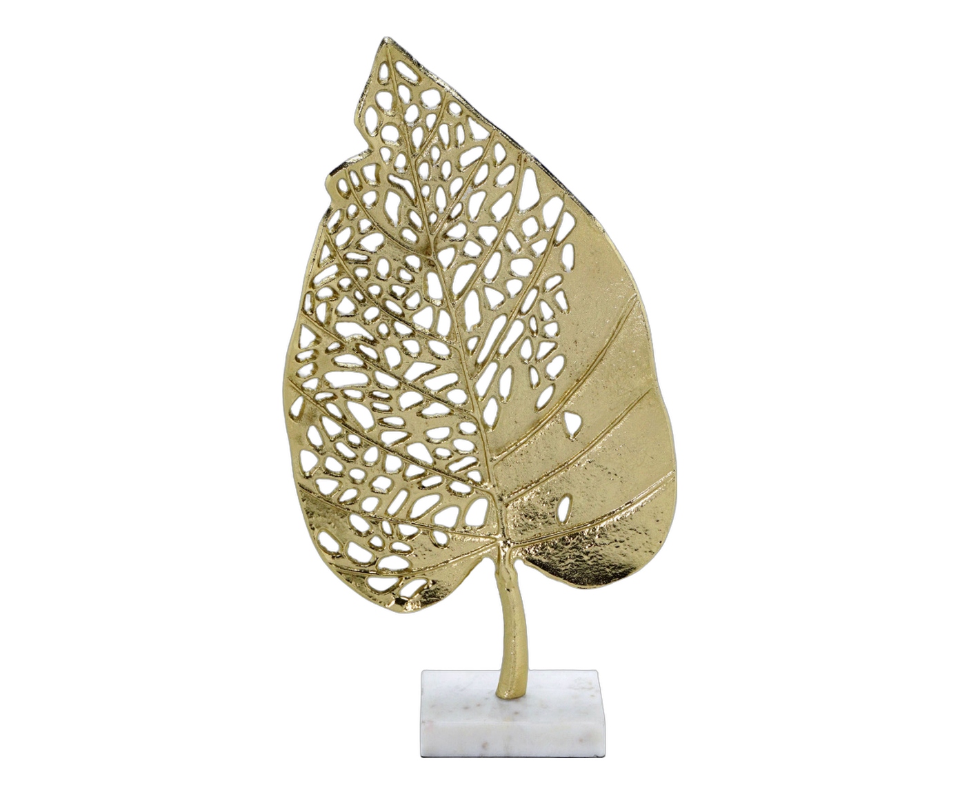 Folha Decorativa Bot&acirc;nica Branco e Dourado image number 0