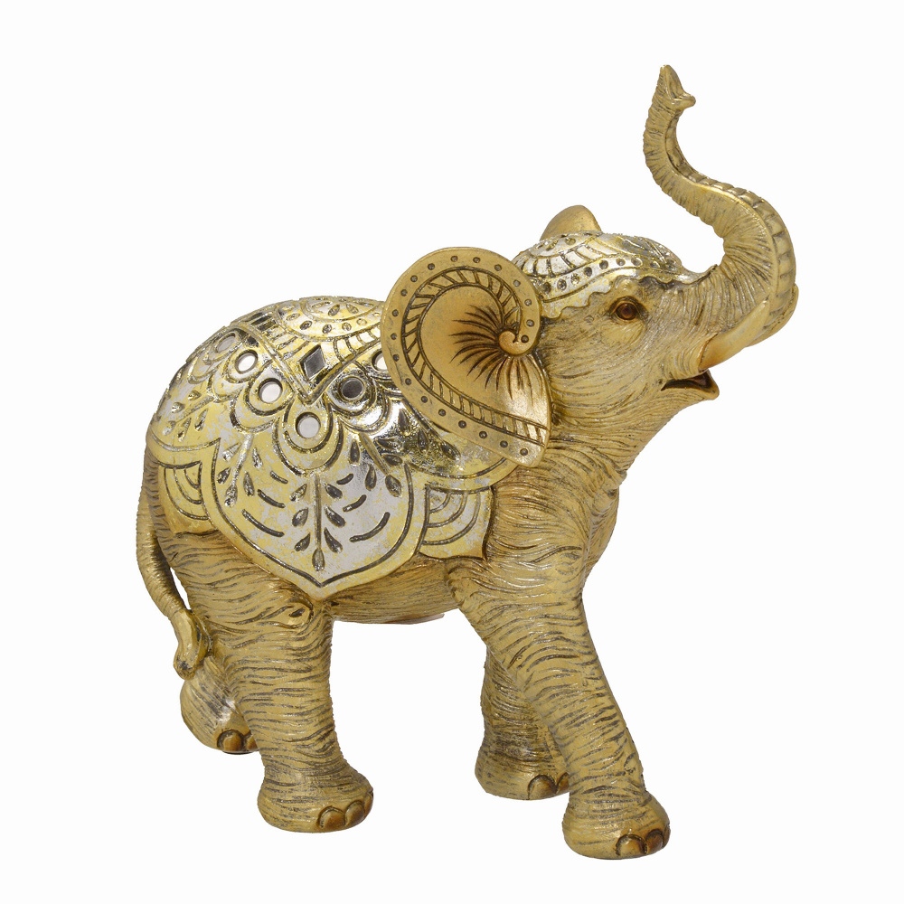 Elefante Decorativo Dourado image number 0