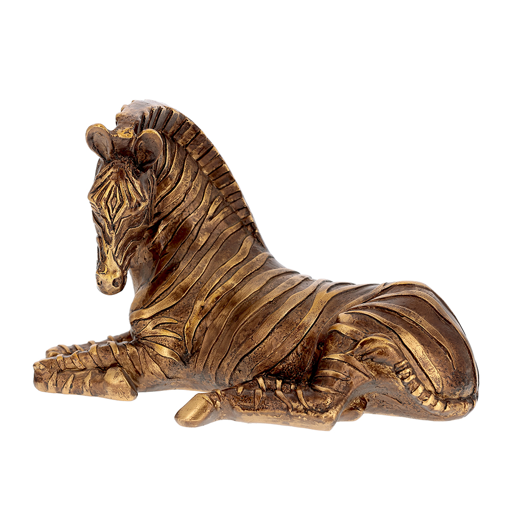 Escultura Zebra Dourado image number 1