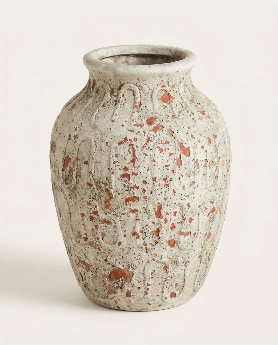 Vaso em Cer&acirc;mica R&uacute;stico Cutie I Branco - image 1