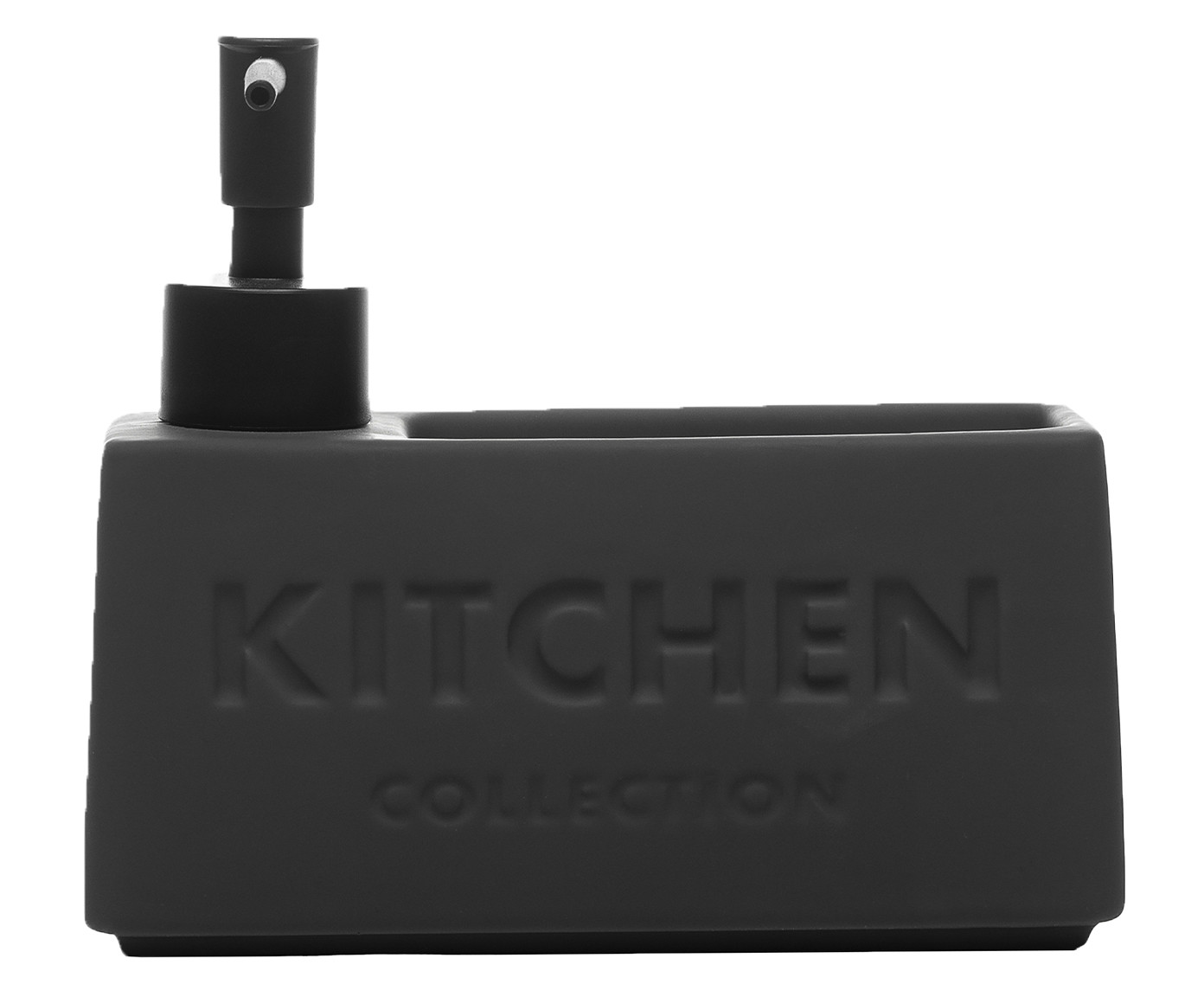 Porta Detergente L&iacute;quido com Suporte Soft Touch Cinza - image 0