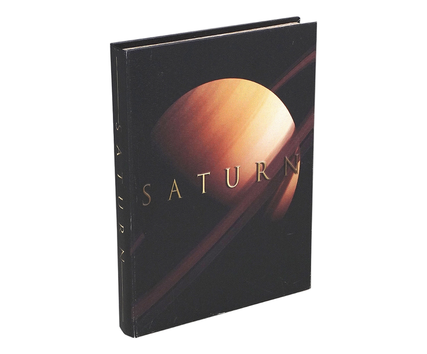 Caixa Decorativa Livro Saturn Amarelo e Preto image number 0