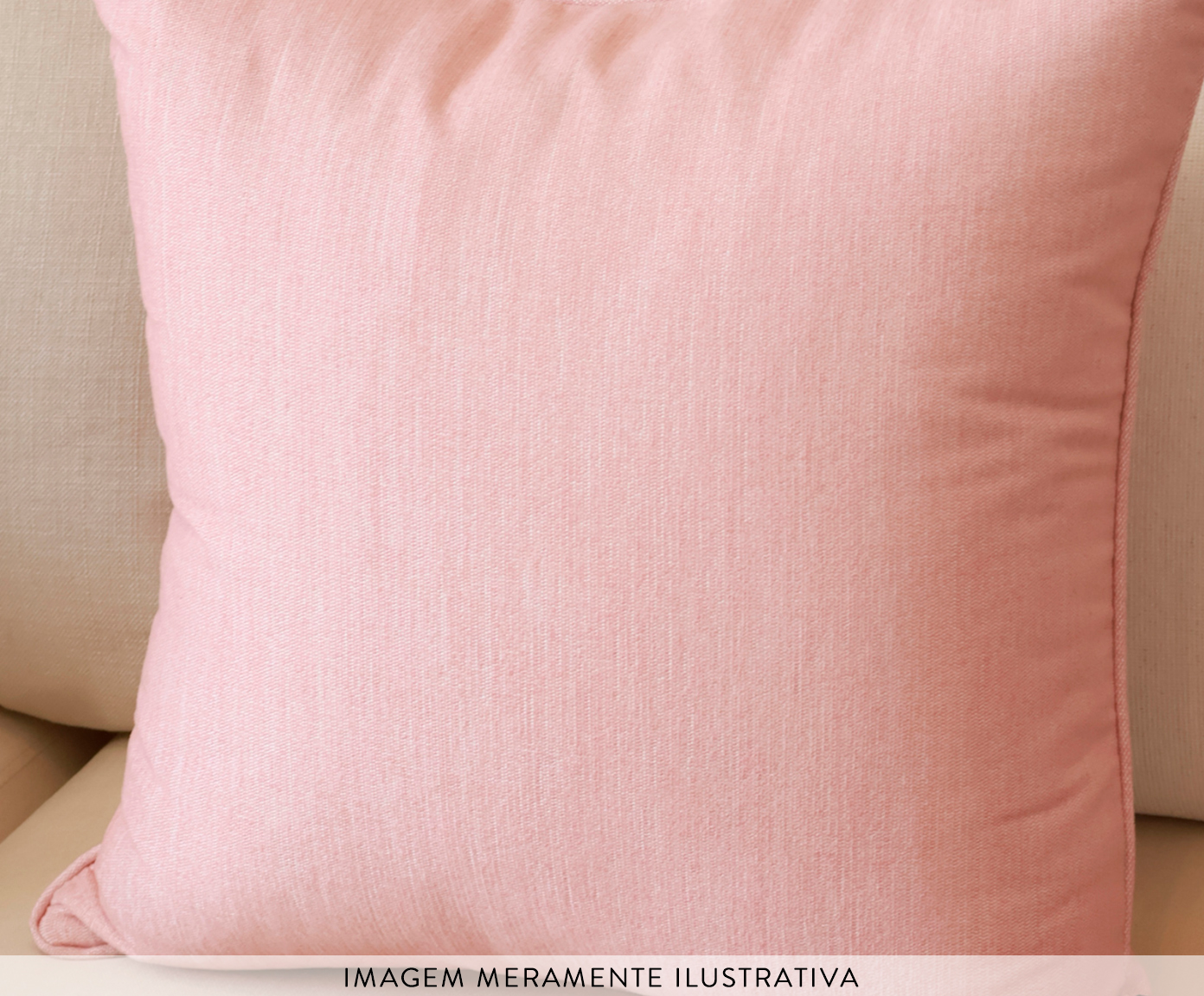Almofada Chenille Ros&eacute; Quadrada image number 1