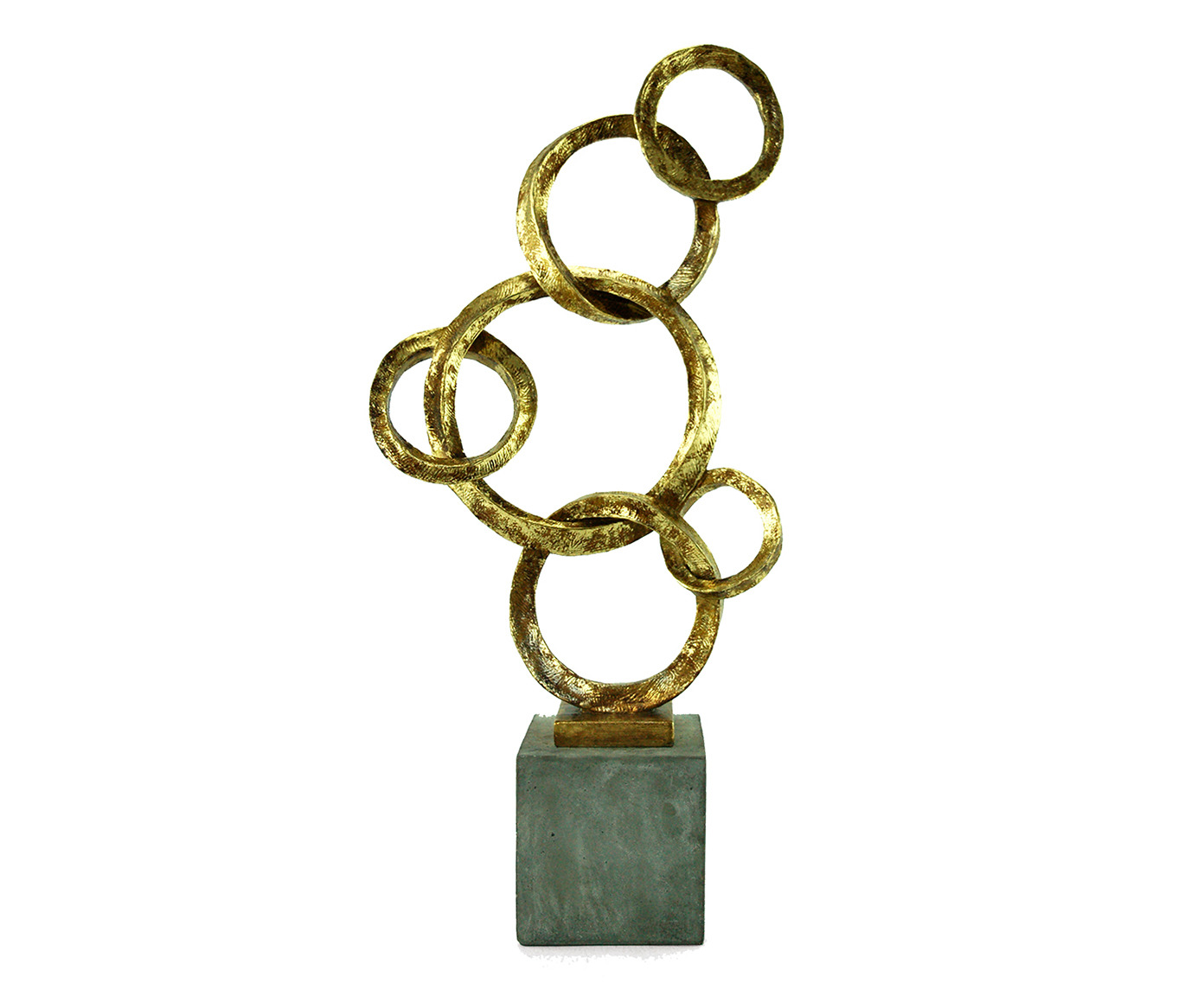 Adorno Ar&eacute;olas Redondo em Resina - Dourado image number 0