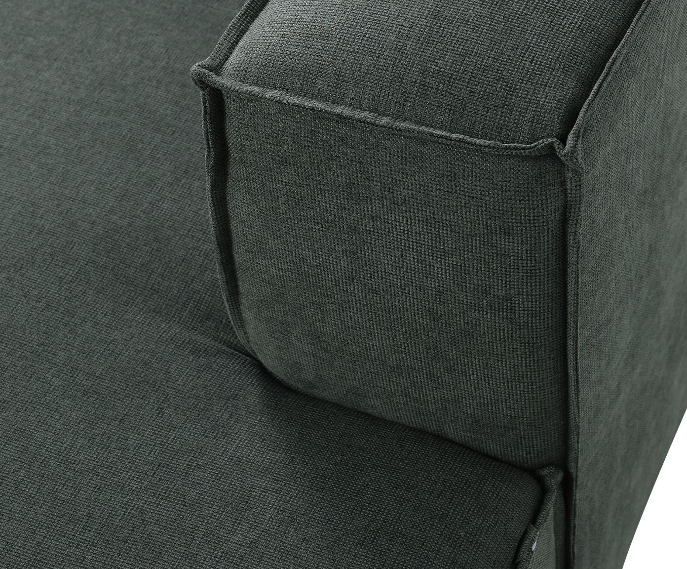 Sof&aacute; m&oacute;dulo com Chaise Direito Mensa Verde - Especial BAB image number 4