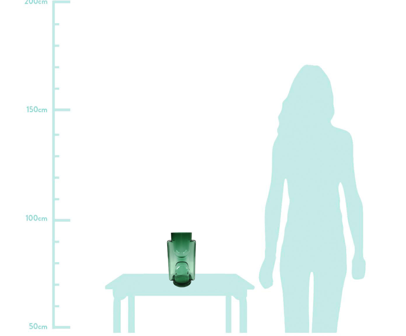 Vaso em Vidro Raymond - Verde image number 1