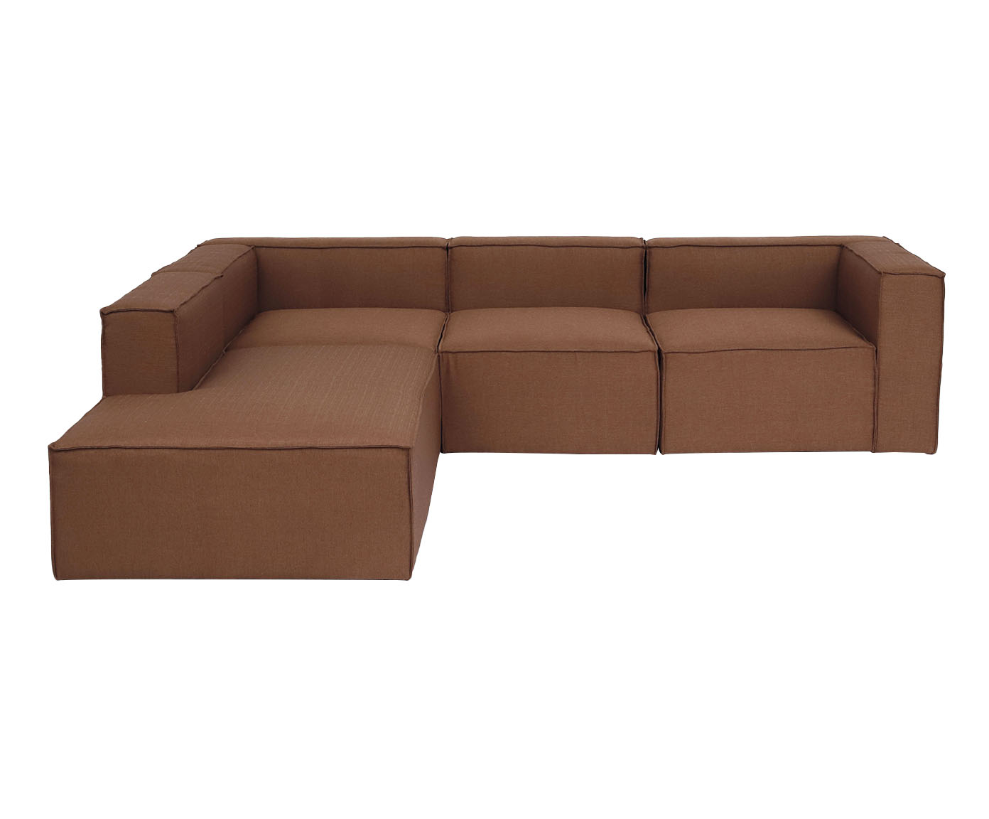 Sof&aacute; 4 M&oacute;dulos Encosto Parcial Esquerdo Mensa Terracota - image 0