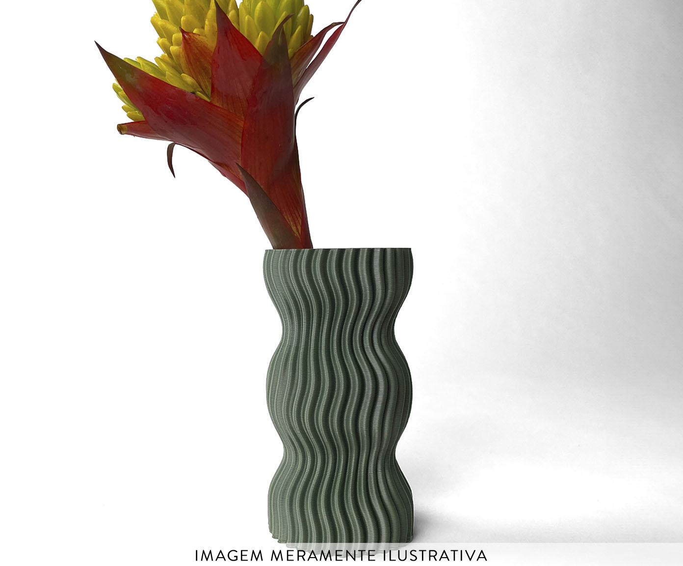 Mini Vaso Onda 3 Verde image number 1