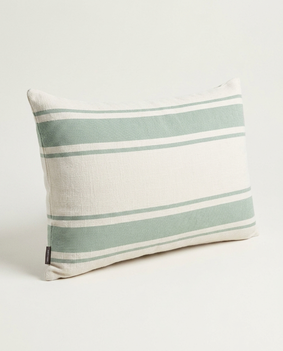 Capa de Almofada Any Off-White e Verde - image 1