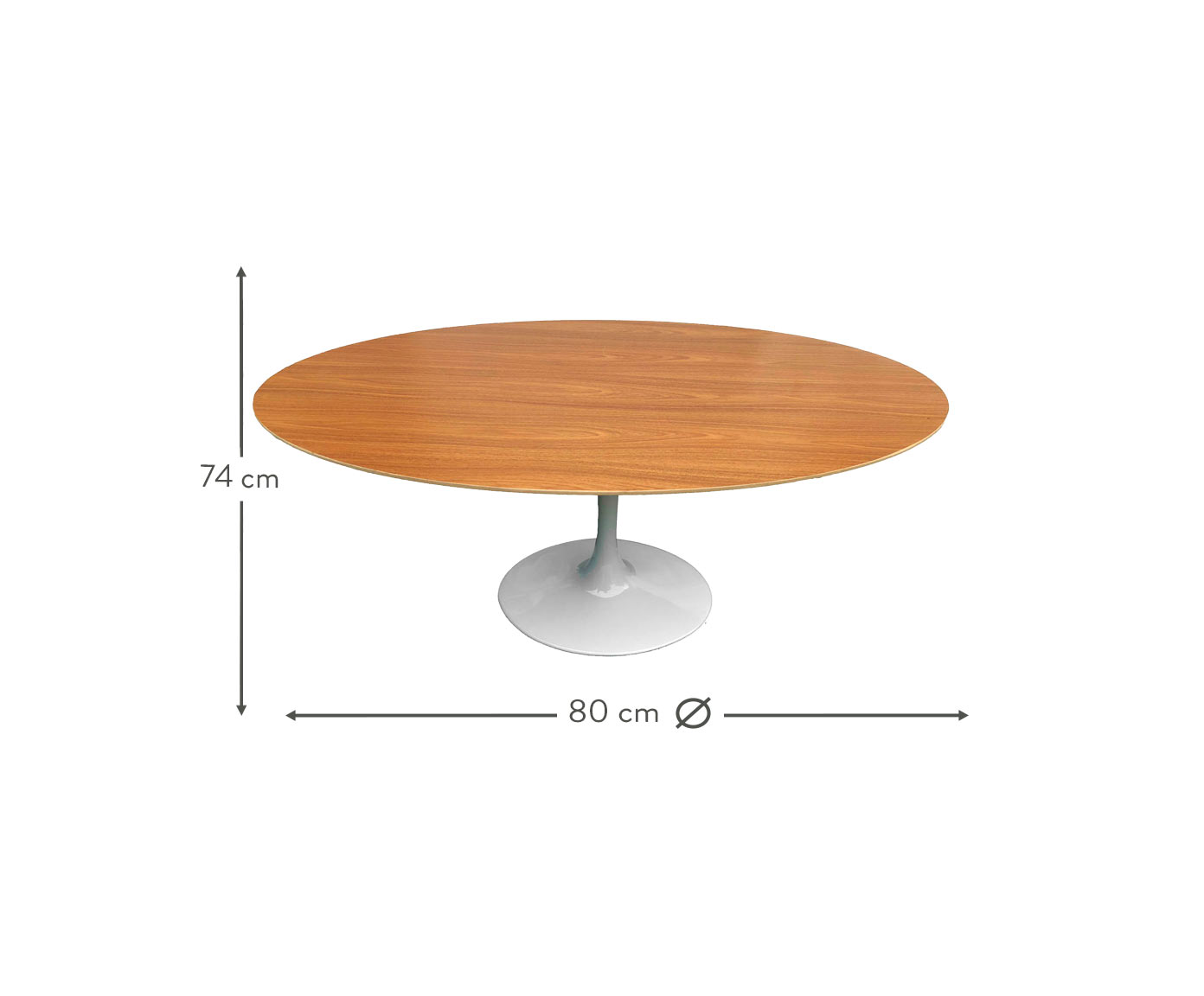Mesa Saarinen Oval Freij&oacute; Base Branca image number 3