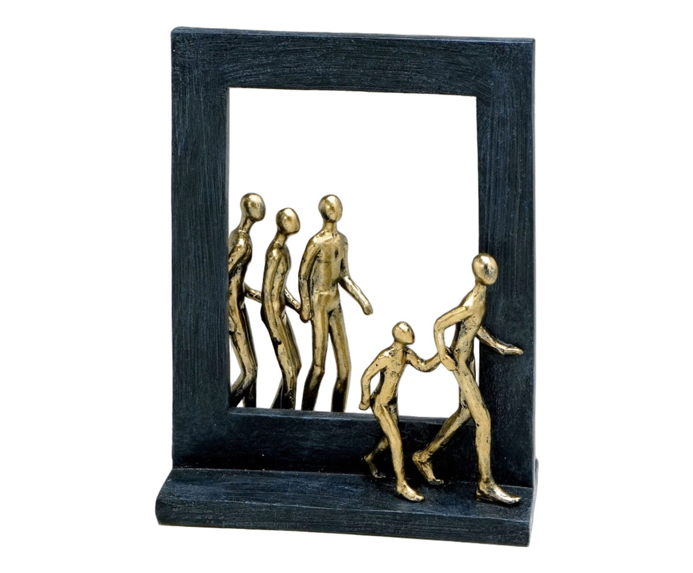Escultura Decorativa Forma Cinza e dourado - image 0