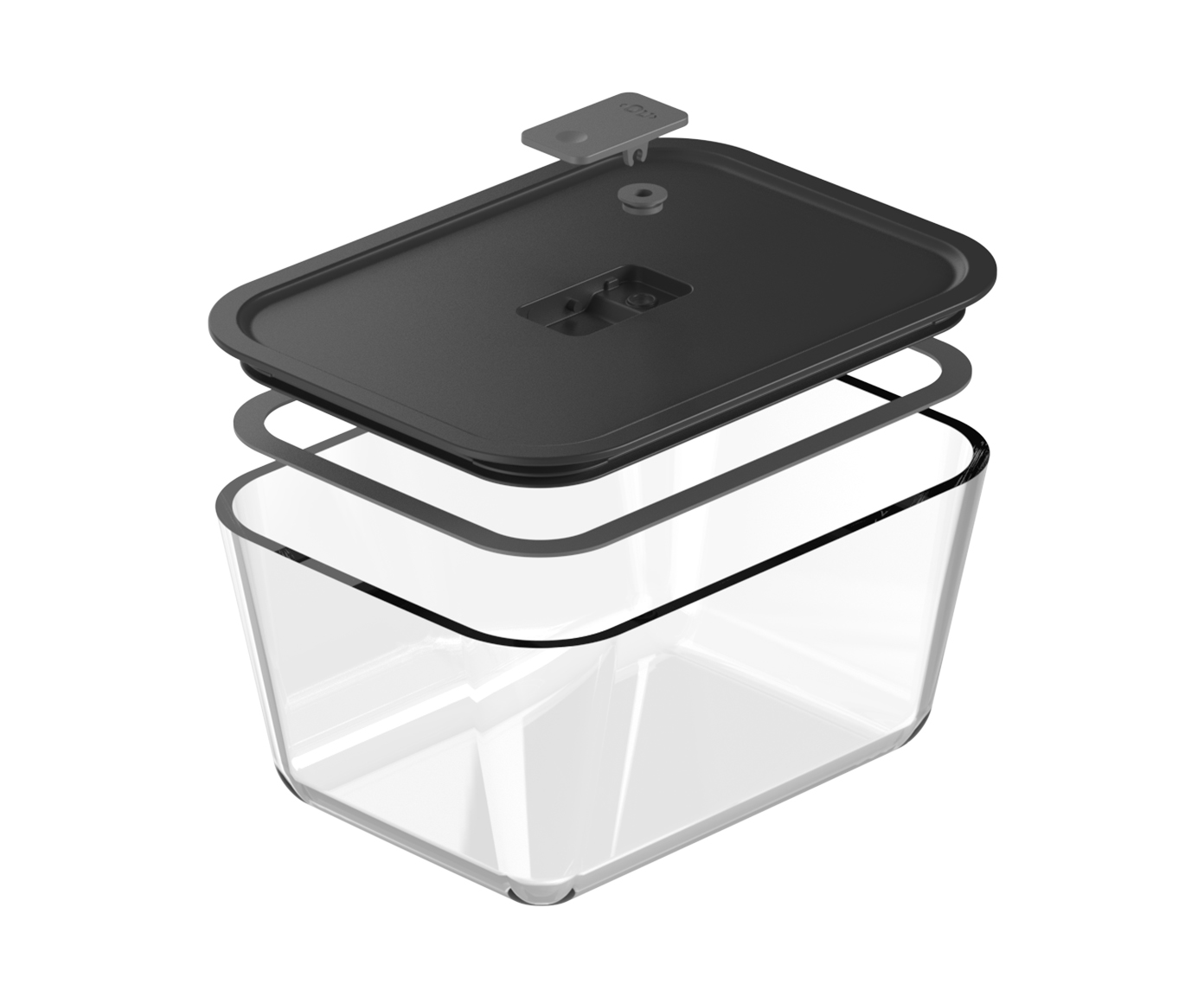 Pote de Vidro Herm&eacute;tico Fresh Lock Preto - image 1