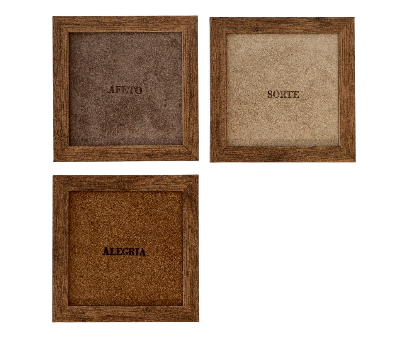 Jogo de Quadros Trio "Alegria, Afeto e Sorte" - image 1