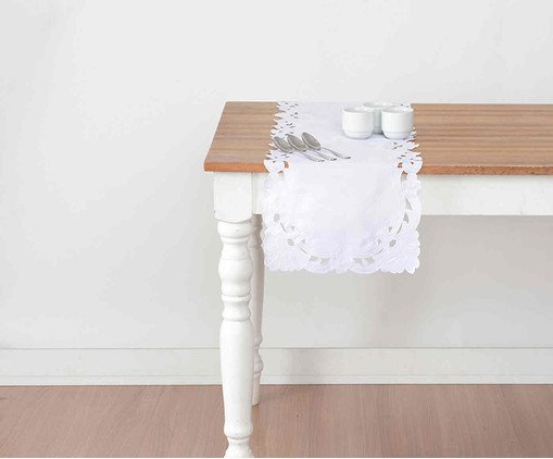 Caminho de Mesa Faith - Branco image number 0