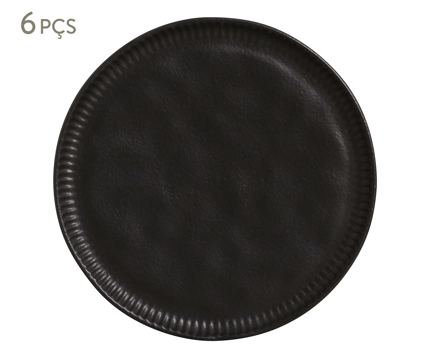 Jogo de Prato Raso Linhas Preto Matte image number 0