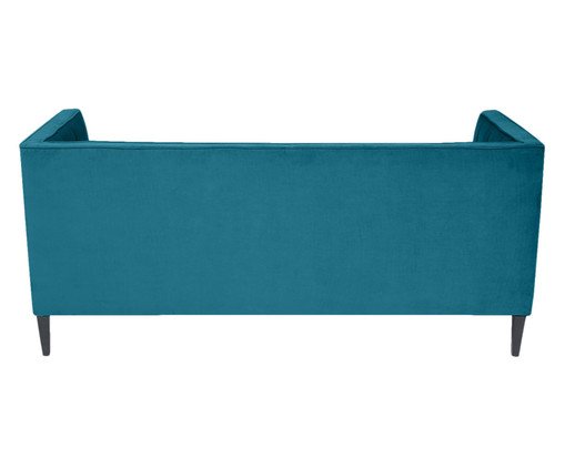 Sof&aacute; Day Bed Bergamo em Veludo - Azul Pav&atilde;o image number 13