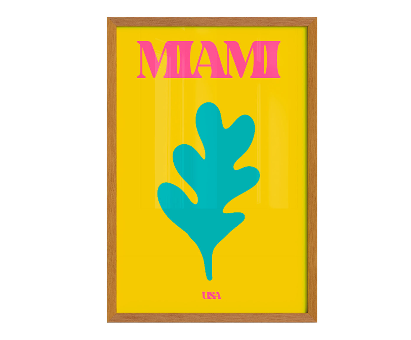 Quadro Miami com Moldura em Madeira image number 0