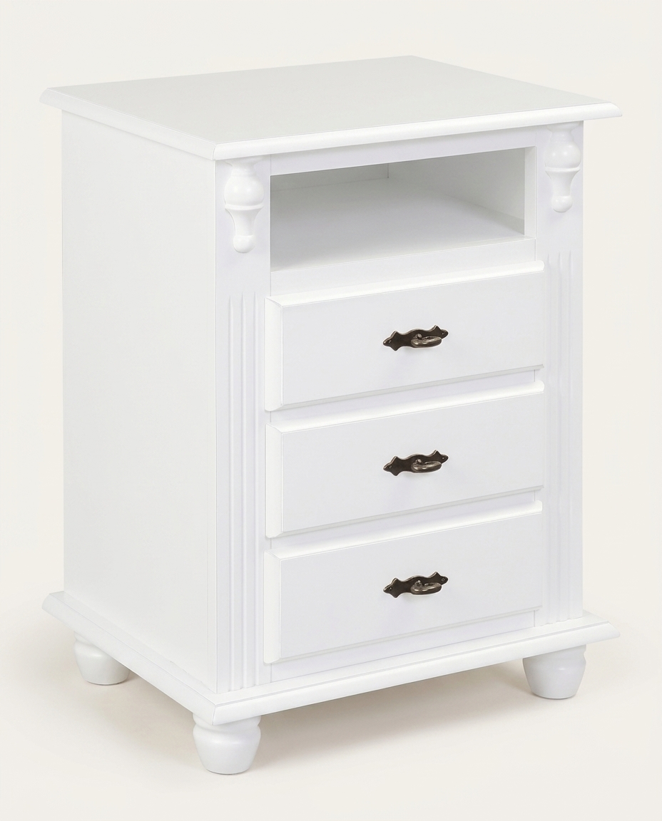 Mesa de Cabeceira Elegance Telle - Branco - image 0