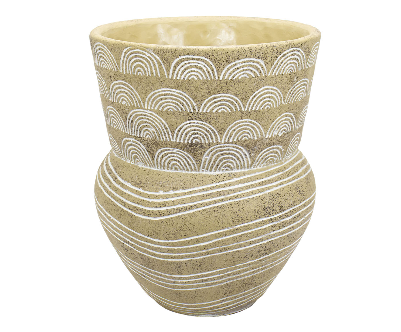 Vaso em Cimento Fade Pequeno Bege image number 0