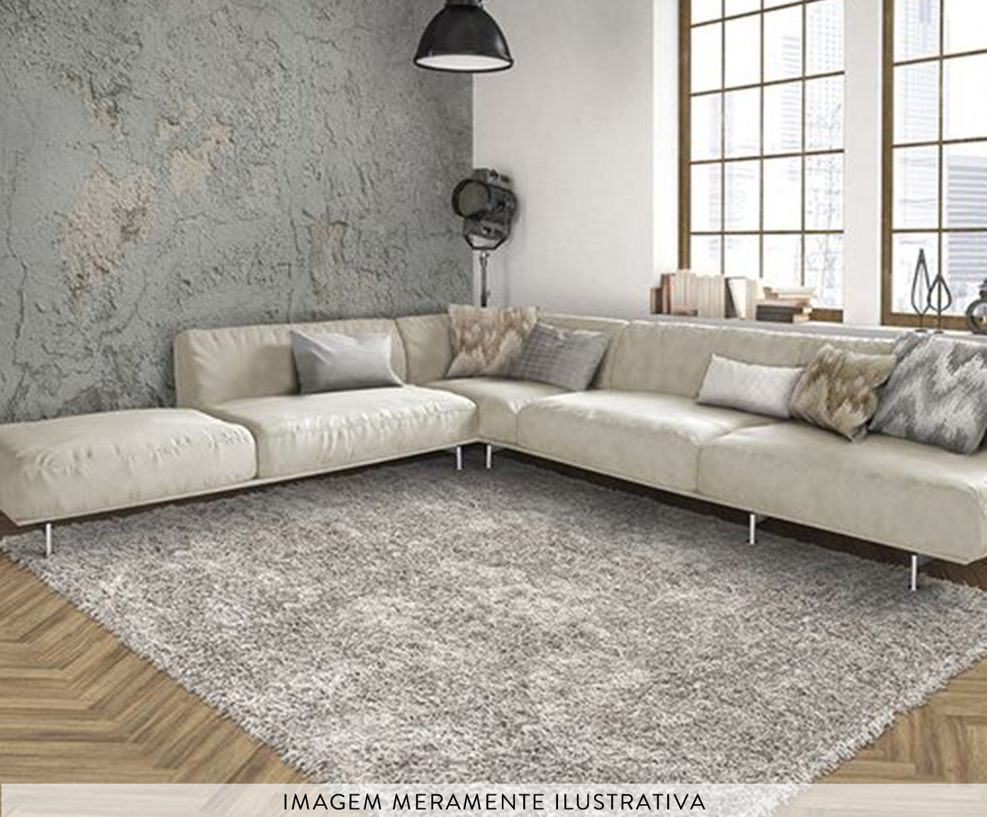 Tapete Debrum Shaggy Tufting Galax Platina - image 1